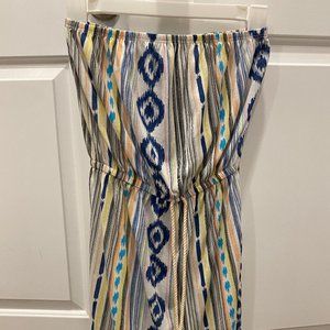 strapless dress/cover up